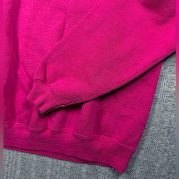 Vintage Crewneck Sweatshirt Morning Sun Bunnies Hanes Unisex Pink Size L USA 80s - Picture 5 of 5